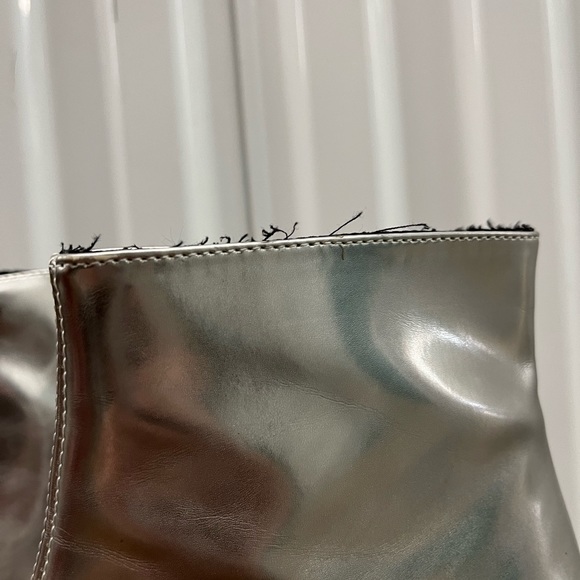 Crosswalk Chrome Silver Heeled Boots - Picture 6 of 6